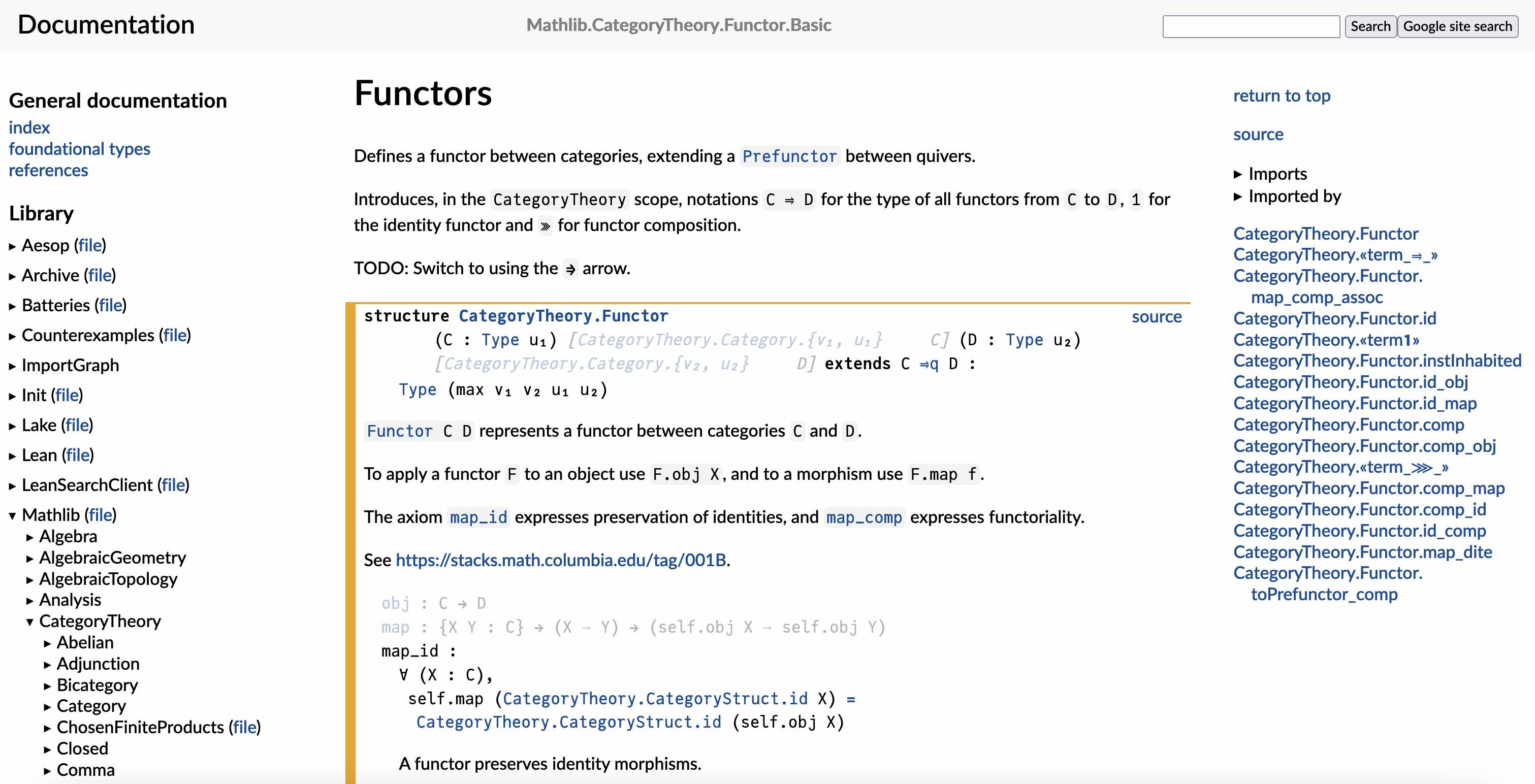 Lean4 mathlib functor